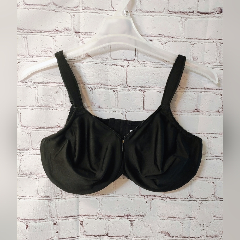 Wacoal Body Suede Full figure Padded Underwire Silky Black Bra 42DDD